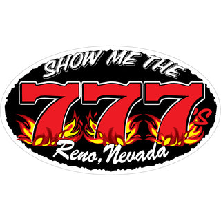 Reno  Nevada   Show Me the Sevens Sticker