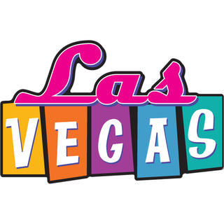 Las Vegas  NV   Retro Block Sign Sticker