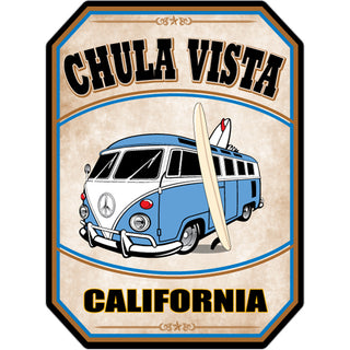 Chula Vista  CA Bus Corner View on Vertical Sticker