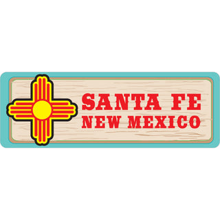 Santa Fe  New Mexico   Zia Sticker
