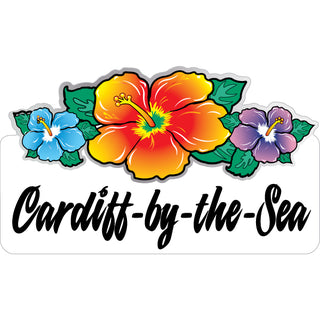 Cardiff by the SeaTriple Hibiscus Sticker