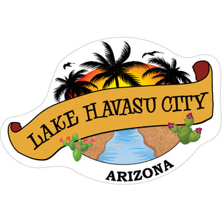 Lake Havasu City  Arizona   River & Palm Trees Sticker