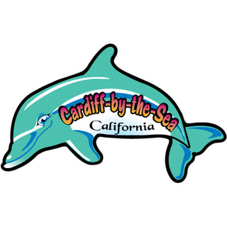 Cardiff by the Sea CA Dolphin Sticker