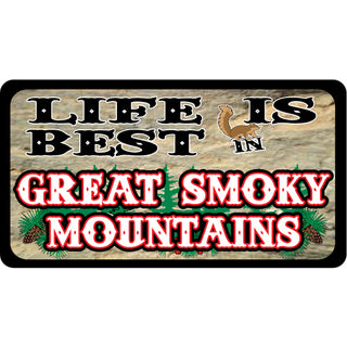 OK4 Great Smoky Mountains Life is Best (00277) Sticker