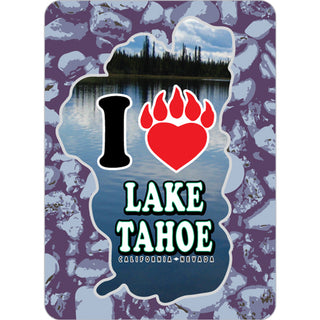 Lake Tahoe I Love Lake Tahoe   Lake Tahoe I Heart Paw Sticker