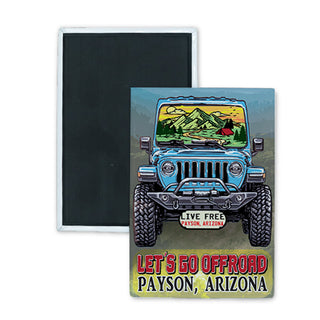Payson Arizona Live Free Jeep Rectangle Badge Magnet