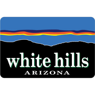 White Hills  AZ Stylized Sunset Sticker