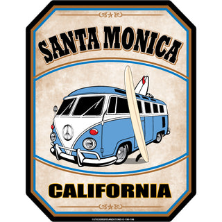 OK4 Santa Monica  CA Bus Corner View Cut Corners Vertical Sticker