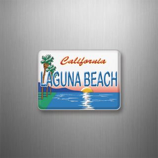 Laguna Beach   Palms Sunset License Plate 3D Magnet