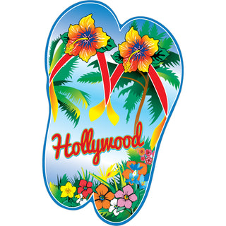 Hollywood CA Flower Flip Flops Sticker