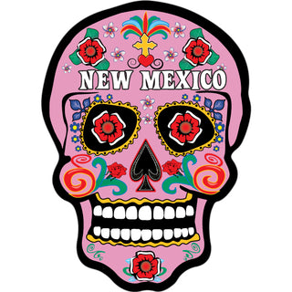 New Mexico   Pink Sugar Skull Sticker