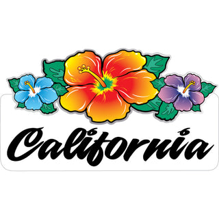 California Triple Hibiscus Sticker