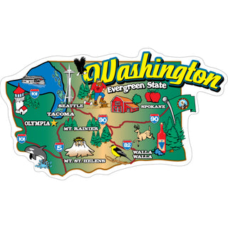 Washington State Map Sticker