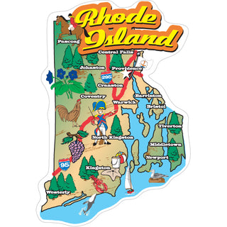 Rhode Island Map Sticker