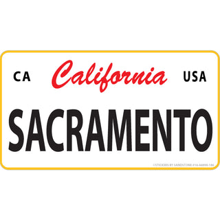 OK4 Sacramento CA Basic License Plate Sticker