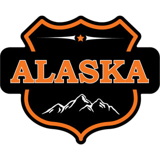 Alaska Black and Orange Shield Sticker