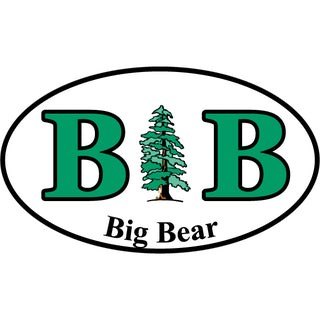 Big Bear BB Euro Oval with Snow Tree Sticker
