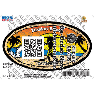 Mission Beach California Endless Summer Sticker