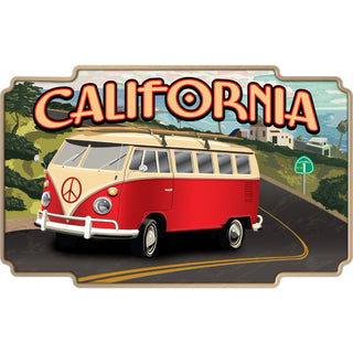 California   Vintage Bus PCH Sticker
