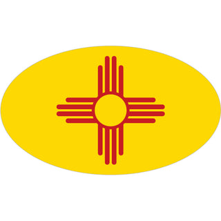 New Mexico   New Mexico Flag Oval Sticker