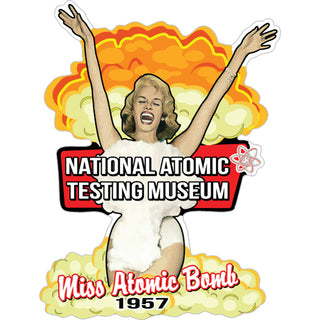 Atomic Museum Girl Small Sticker