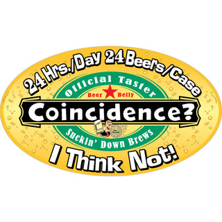 Novelty   24 Hour Beer Sticker