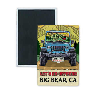 Big Bear CA Off Road Jeep Rectangle Badge Magnet