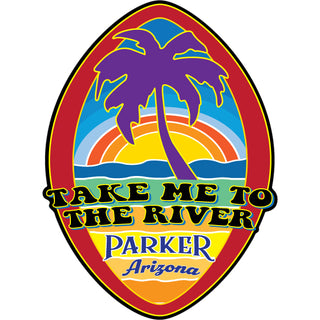 Parker Take Me To The River Purple Palm Sticker