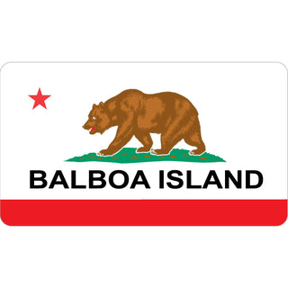 Balboa Island California Flag Sticker