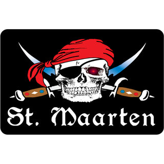 St Maarten   Skull Cross Swords Sticker