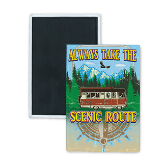 Novelty   Scenic Route Home Rectangle Badge Magnet