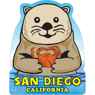 OK4 San Diego Sea Otter Cartoon (1 00789 0189) Sticker