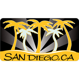 San Diego  CA   Golden Palms Sticker
