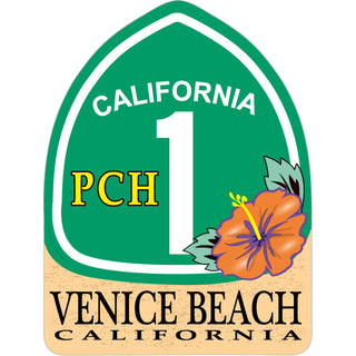 Venice Beach  California   PCH 1 Flower Sign Sticker