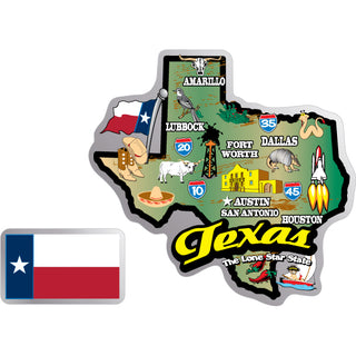 Texas   50 States Map Sticker
