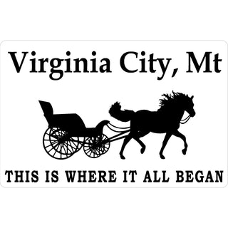 VIRGINIA CITY MT HORSE AND BUGGY Sticker