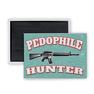 Novelty   Pedophile Hunter Rectangle Badge Magnet