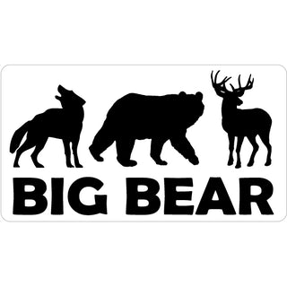 Big Bear   Wolf Bear Deer Rectangle Sticker