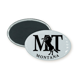 Montana   Horse Euro Oval Oval Badge Magnet