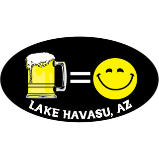 Lake Havasu  Az   Beer = Happy Face Sticker