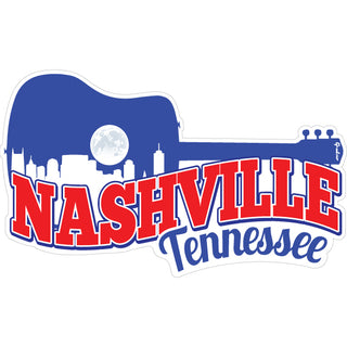 NASHVILLE BLUE GUITAR SKYLINE  Sticker