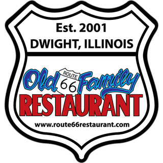 Old Family Restaurant   Route 66 Old Family Restaurant Dwight Illinois Sticker