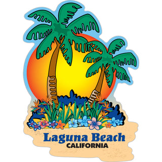 OK4 Laguna BeachPalms Sunset Vertical Sticker