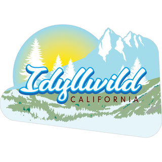 OK4 IDYLLWILD MOUNTAIN WINTER ANGLED SUNSET Sticker