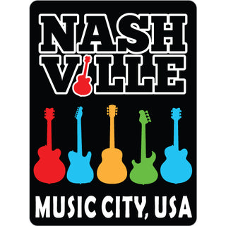 Nashville Guitars Vert Music City USA mini Sticker