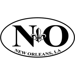 New Orleans LA   Fleur De Lis Euro Sticker