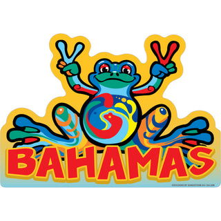 Bahamas Peace Frog Sticker