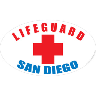 OK4 San Diego Lifeguard Oval (00088) Sticker
