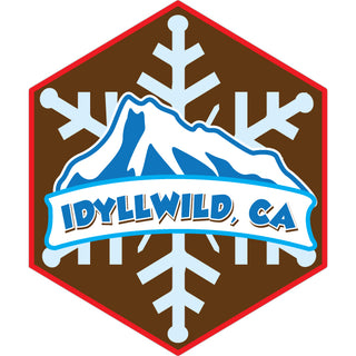 Idyllwild  CA   MW S 41 Hexagon Mountain Snowflake Sticker