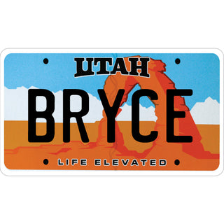 Bryce   Utah License Plate Sticker